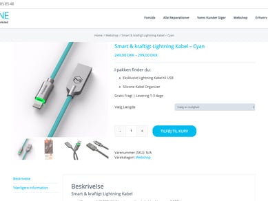 Fastphone.dk - Ny form for reparations service + mindre webshop del. - Omsat for over 100.000kr. på 2-3 måneder.