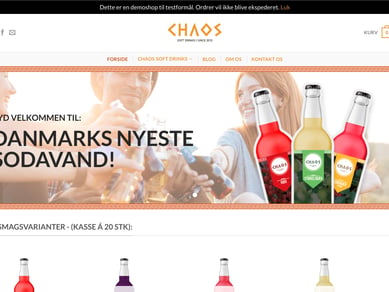 CHAOS Soft Drinks - sodavandsbrand med opskrifter, design og professionel, køreklar webshop 