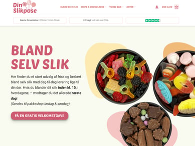 Salg af online bland selv slik forretning