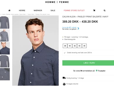 hommefemme.dk - Kendt high end herre og dame webshop - Omsætning: 1,9 mio DKK 