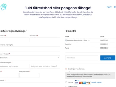 Desinfektionsmiddel.dk | 100% KØREKLAR WEBSHOP | GØR EN GOD HANDEL
