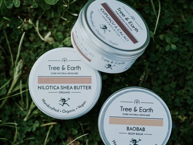 Tree & Earth Skincare til salg - lækkert vegansk hudplejebrand med egenproduktion - Kan købes med: Bitcoin eller Ethereum.