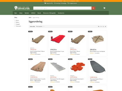 5 år gammel webshop med outdoor udstyr sælges - 2.8 mio i omsætning 2019