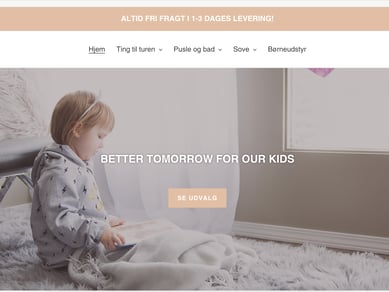 Dropshipping butik med salg af børne produkter