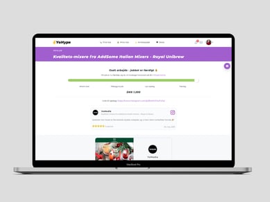 Influencer App/Web-platform med +3.500 brugere