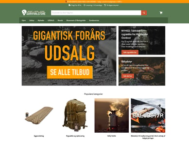5 år gammel webshop med outdoor udstyr sælges - 2.8 mio i omsætning 2019