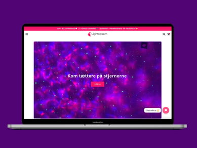 Webshop Lightdream - Overskud før skat 63.018 DKK - Salg af stjerneprojektorer 