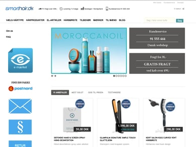 smarthair.dk - Etableret hårpleje-webshop med stor kendskabsgrad kan købes