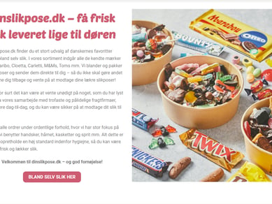 Salg af online bland selv slik forretning