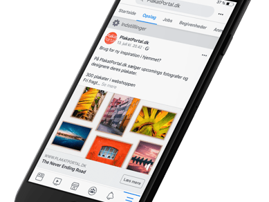 Unik plakatportal for designere og fotografer, der er et stort udviklingspotentiale