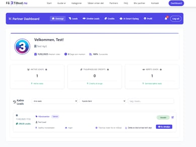 Få3Tilbud.nu – AI-drevet Leadgenereringsplatform (100% automatiseret)