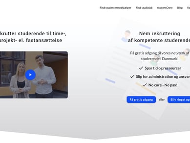 Etableret rekrutteringsplatform for studerende - Omsætning i 2021: 2.127.500 DKK