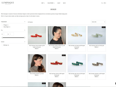Eksklusiv webshop smykkebutik til salg – LUMINIQUE