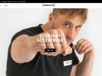 Webshop med træningstøj til mænd og stort kundekartotek. -  Omsætning er 2.760.000 DKK siden start.