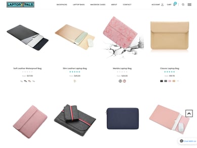 Laptoppals.com / Dropshipping webshop med omsætning & salg af computertasker