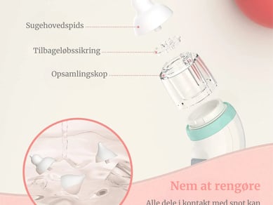 Webshop med babyudstyr - stort potentiale og mulighed for høj avance - Elektrisk næsesuger med eget brand