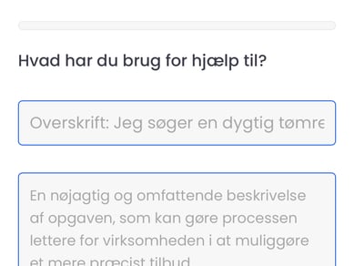 Håndværker/service formidlings side 
