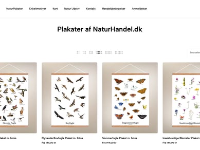 NaturHandel.dk - Webshop med unikke danske naturplakater sælges