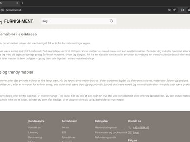 Furnishment | High end dropshipping møbelshop | 100% køreklar