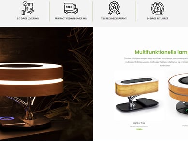 Webshop med salg af boliginteriør