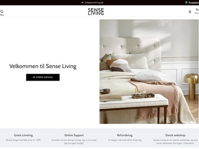 Klar-til-drift webshop med Trustpilot og Sociale Mediekanaler.