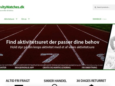 Ny pris: Køreklar webshop med salg af aktivitetsure