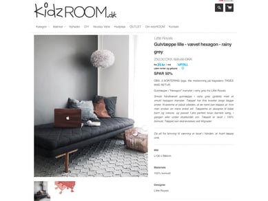  kidzROOM.dk - Webshop med interiør og møbler til børneværelset - Omsætning 2018: 200.000,-