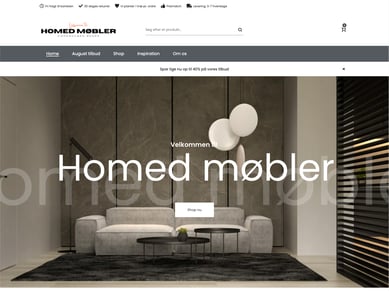 Homed.dk - Møbel webshop med tilknyttet dropshipping - Omsætning på 15.764 kr. 