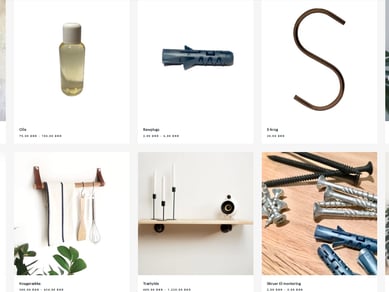 Produktion og webshop med træ og metal interiør