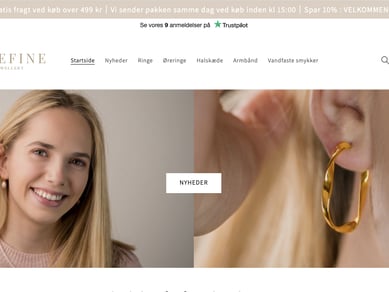 Smykke webshop Josefine Jewellery - Omsætning: 15.291,40 kr. på 4 måneder 