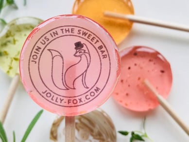 Webshop med salg af cocktail lollipops og lollipops med logo - Til salg