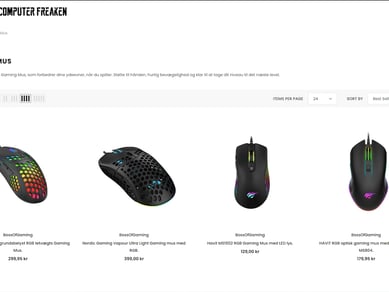 Køreklar dropshipping Webshop med salg af gaming udstyr 
