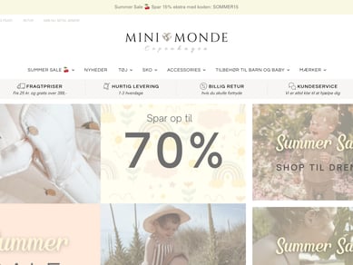 Børnetøjs webshop til salg med mange muligheder!