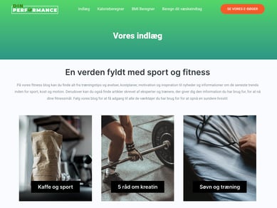 Salg af SEO-optimeret sundheds- og fitnessblog med BMI-, kalorie- og vandindtagsberegnere.