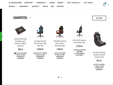 Gaming webshop med omsætning på 2.2 mio på 16 måneder