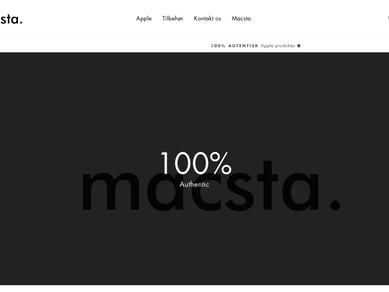 Køreklar webshop med dropshipping af Apple Produkter med Dansk leverendør! Macsta.dk 