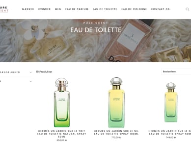 Køreklar Parfume webshop Purescent.dk - med dropshipping leverandør!