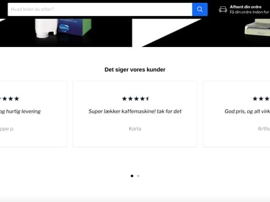Webshop med salg af alle tiders kaffeprodukter 