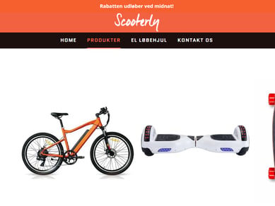 scooterly.dk - El løbehjul webshop med dropshipping sælges