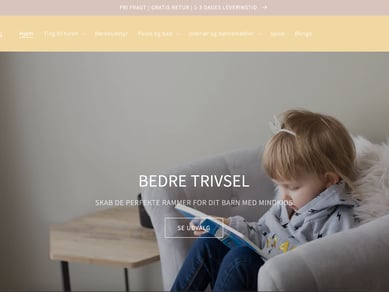 Dropshipping butik med salg af børne produkter - +300 produkter - Dansk leverandør