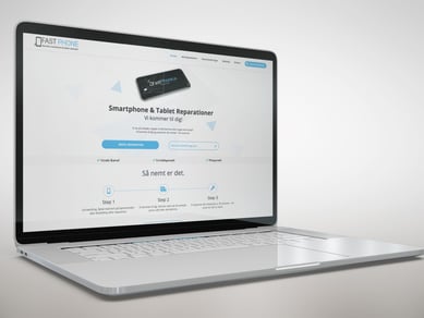 Fastphone.dk - Ny form for reparations service + mindre webshop del. - Omsat for over 100.000kr. på 2-3 måneder.