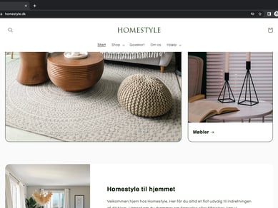 HOMESTYLE l 100% køreklar dropshipping hjemmeside til salg