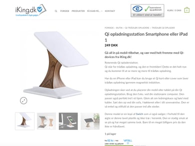iking.dk - Webshop med mobiludstyr og gadgets-  B2C aftaler og personaleaftaler