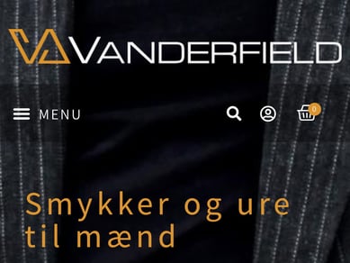 VANDERFIELD.dk. Webshop Herresmykker & -ure.