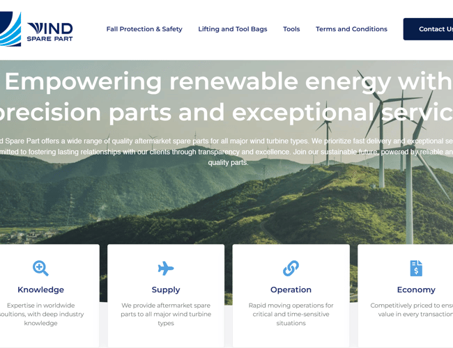 Profitable and Scalable Wind & Solar Energy Spare Parts Business