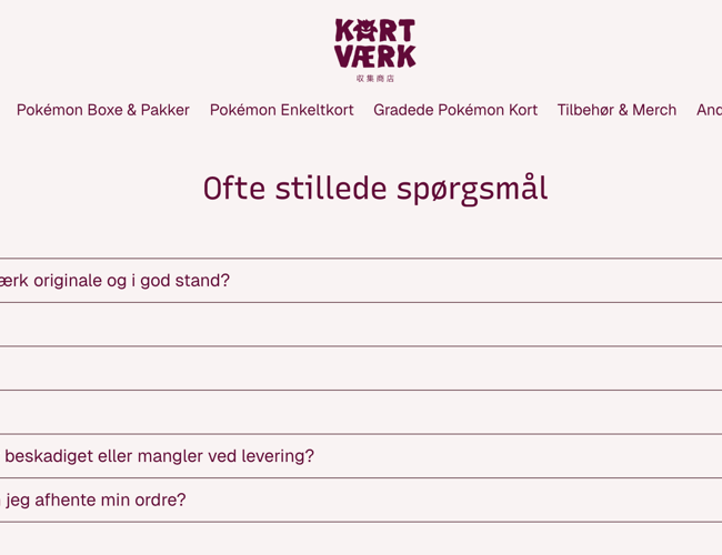Pokémon & TCG Webshop