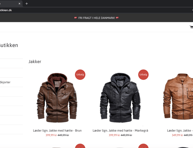 NYT DESIGN TJEK - MandeButikken.dk - Klargjort Dropship Webshop med herretøj
