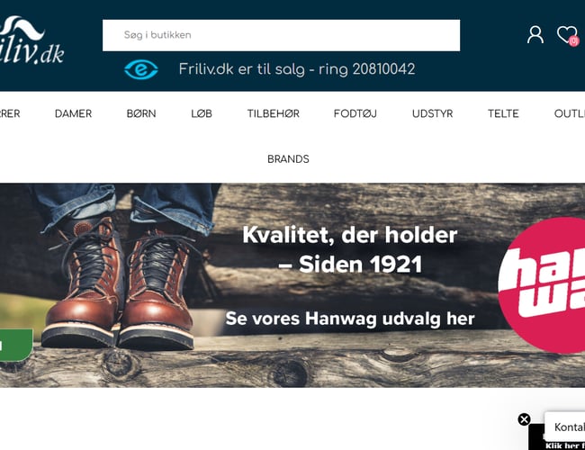 Salg af webshop inkl. domæne med 15 års anciennitet