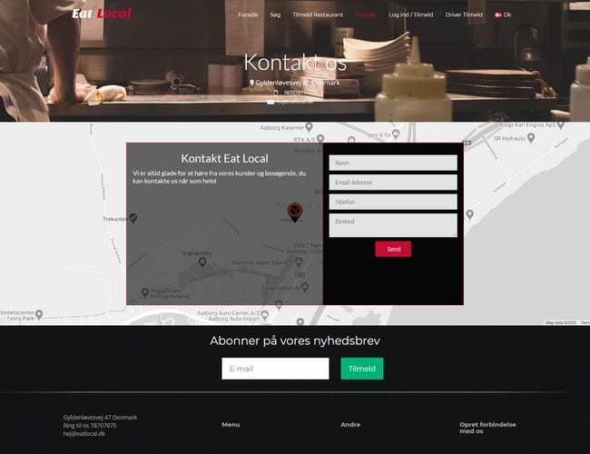 Online take away udbringning portal til salg
