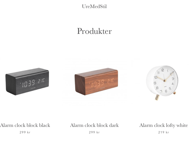 Dropshipping webshop med salg af vægure & alarmer | Leverandør i Danmark